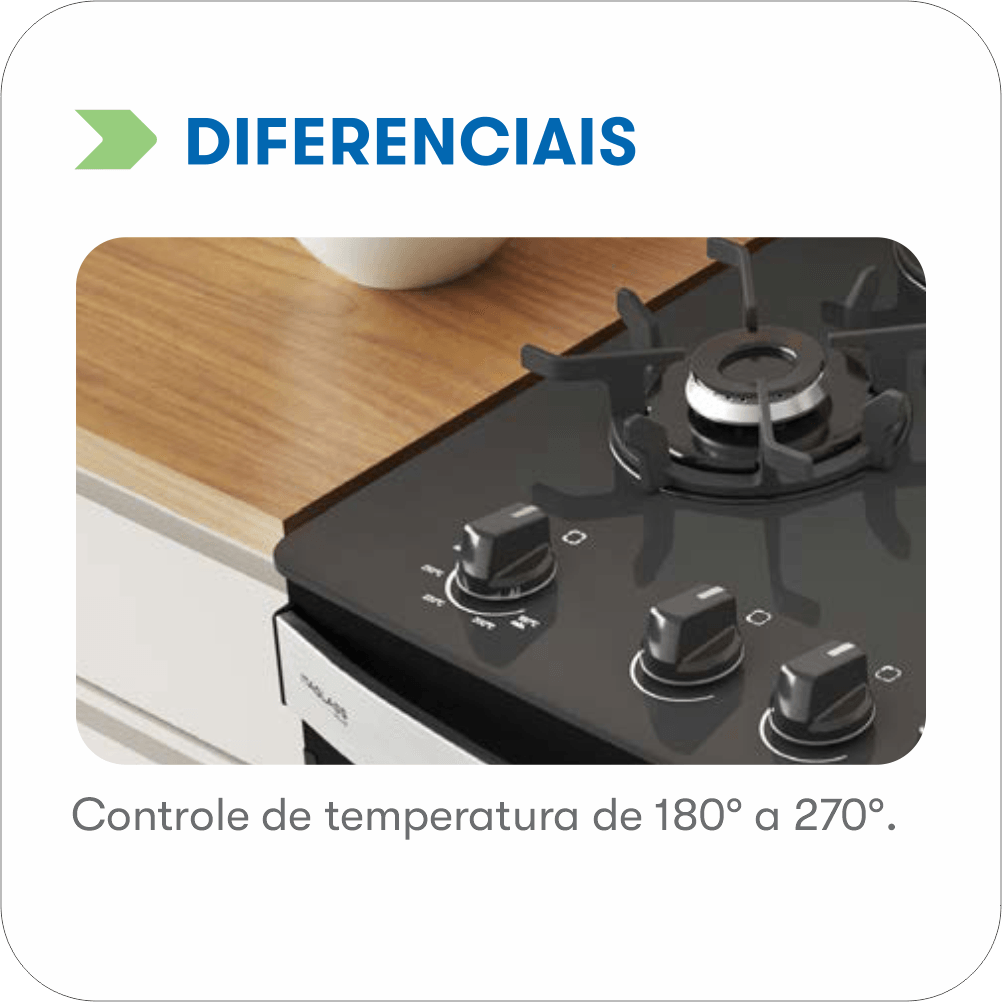 Fogão 4 bocas automático Itaglass Itatiaia