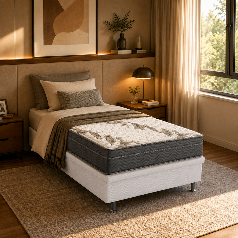 Conjunto Solteiro D33 Com Base Baú Ortobom