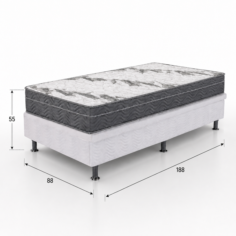 Conjunto Solteiro D33 Com Base Baú Ortobom