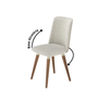 Conjunto Mesa de Jantar 1,15m com Vidro Bennet com 4 Cadeiras Dakota