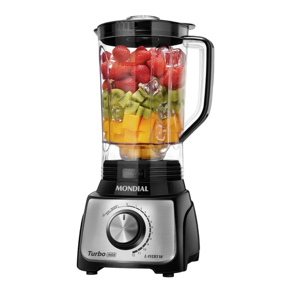 Liquidificador Mondial L-1100-BI 12 Velocidades 1100W - PRETO