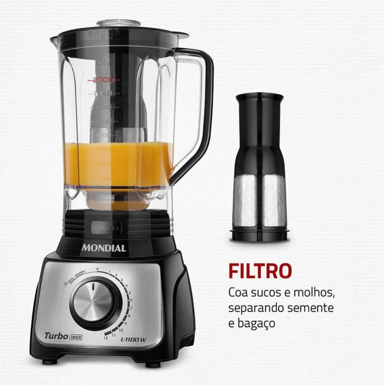 Liquidificador Mondial L-1100-BI 12 Velocidades 1100W