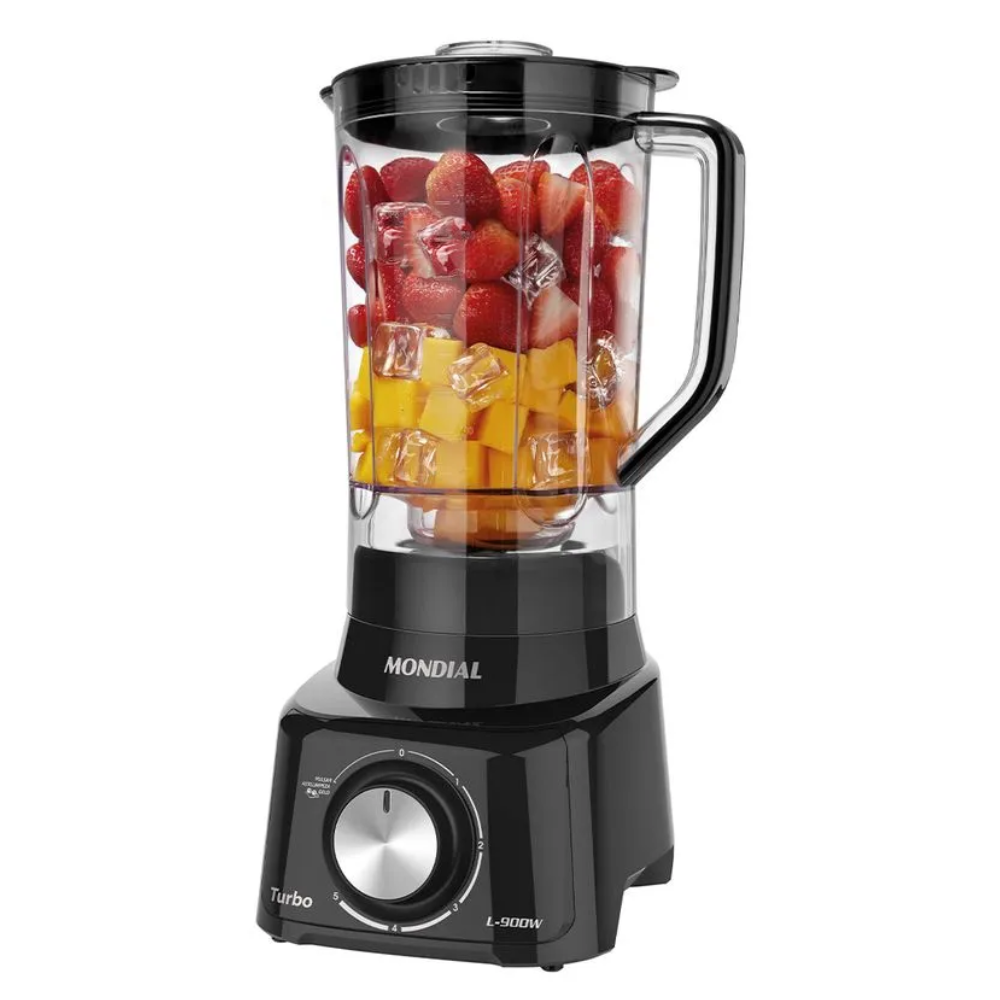 Liquidificador Mondial L-900-FB 5 Velocidades 900W - PRETO
