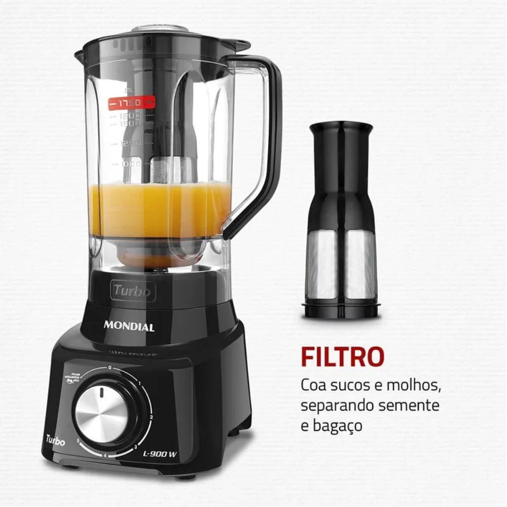 Liquidificador Mondial L-900-FB 5 Velocidades 900W