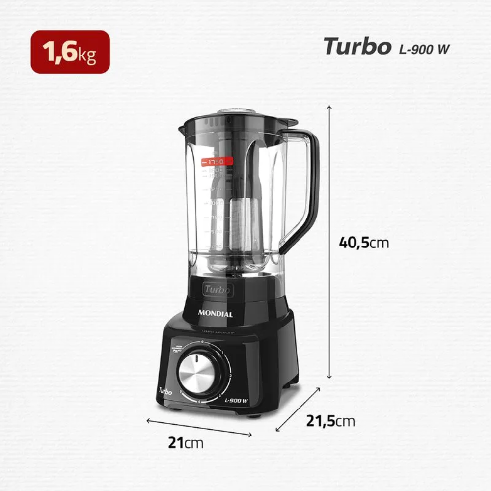 Liquidificador Mondial L-900-FB 5 Velocidades 900W