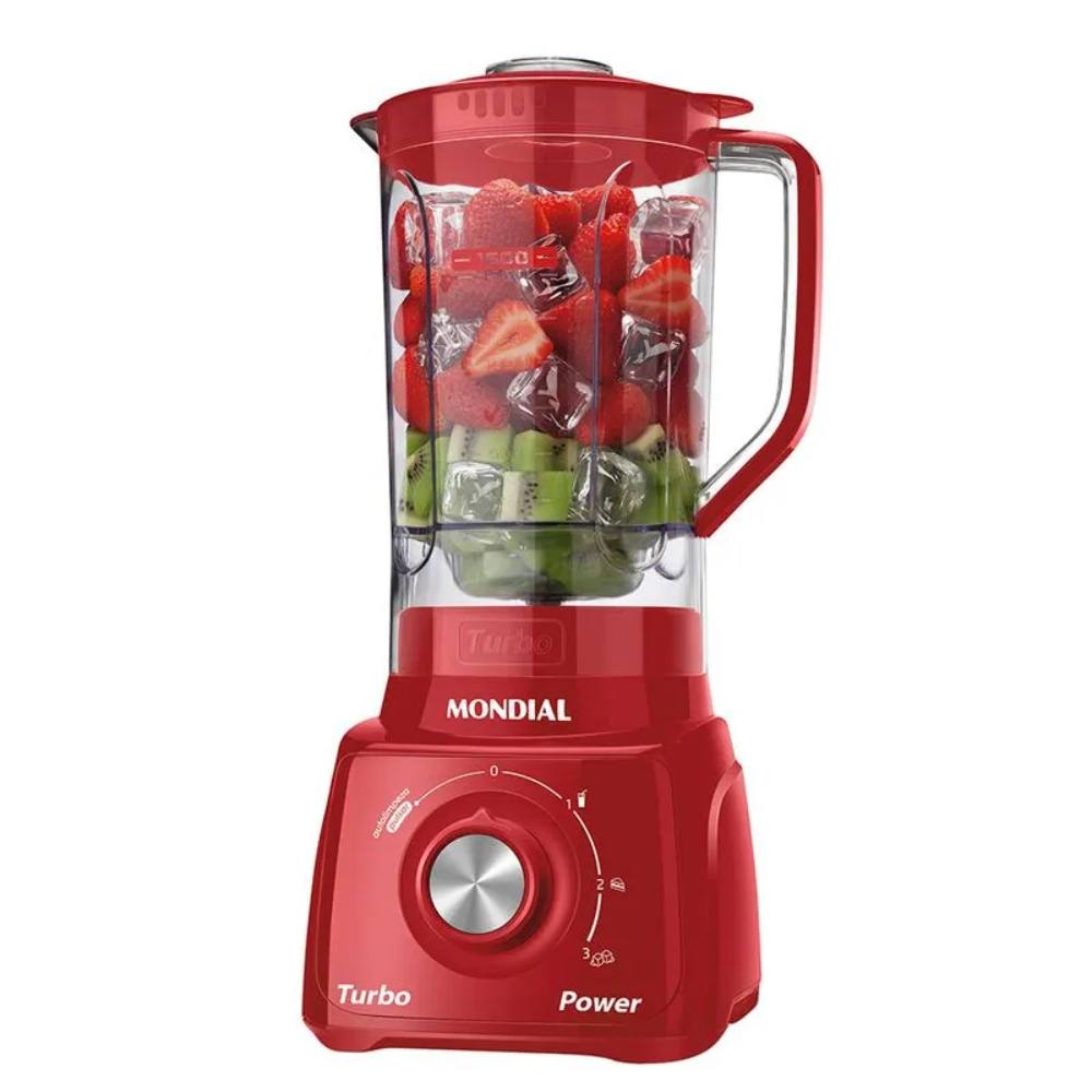 Liquidificador Mondial Turbo Power L-99-FR 3 Velocidades 550W - VERM