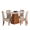 Conjunto de Mesa de Jantar Dulce 120x90 com 4 Cadeiras Zoe Dj Móveis