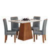 Conjunto de Mesa de Jantar Dulce 120x90 com 4 Cadeiras Zoe Dj Móveis
