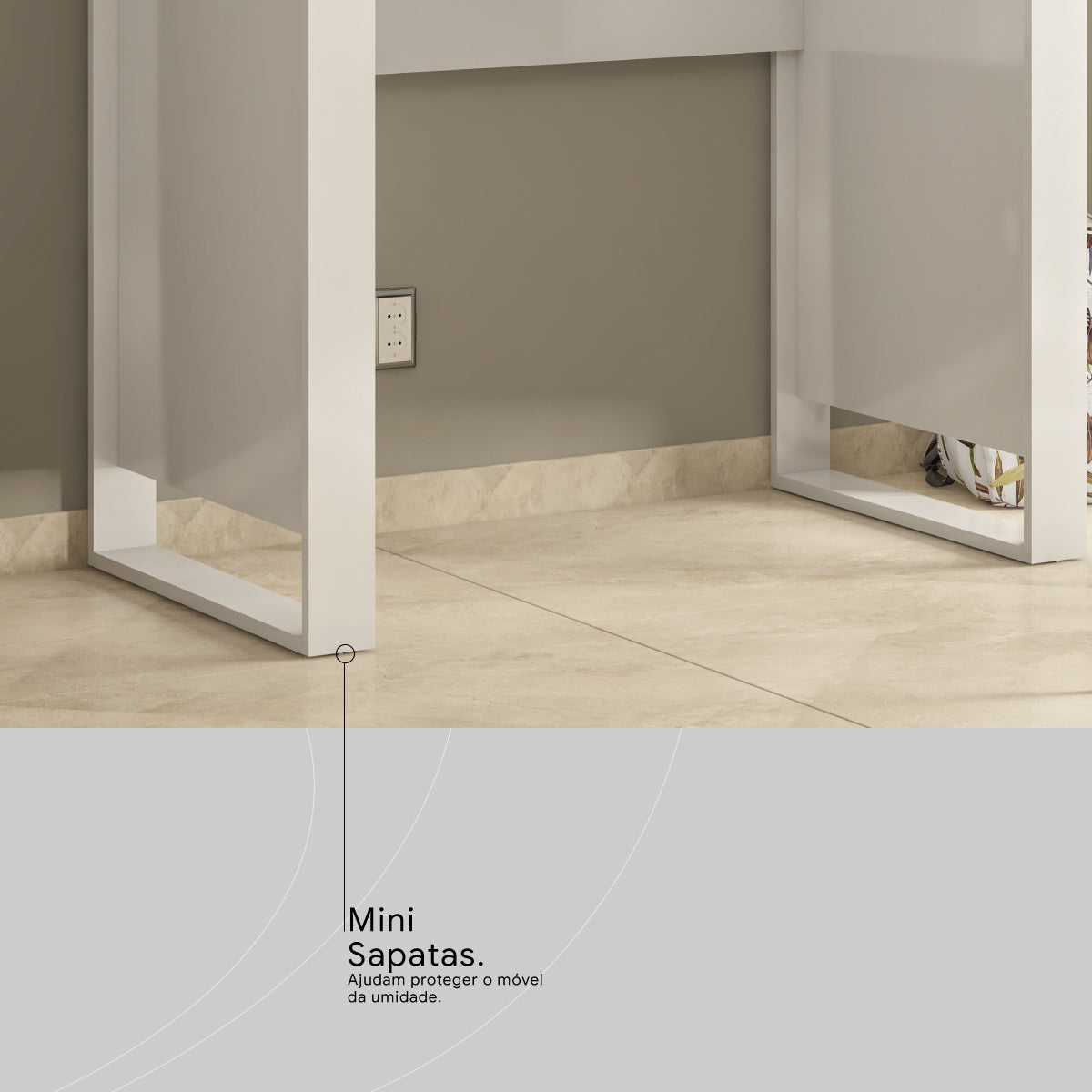 Escrivaninha com 1 porta e 1 Gaveta Morada Demóbile