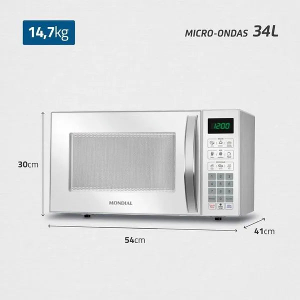Micro-ondas  34L MO-02-34-W  Mondial