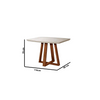 Conjunto Mesa de Jantar 1,15m com Vidro Bennet com 4 Cadeiras Dakota