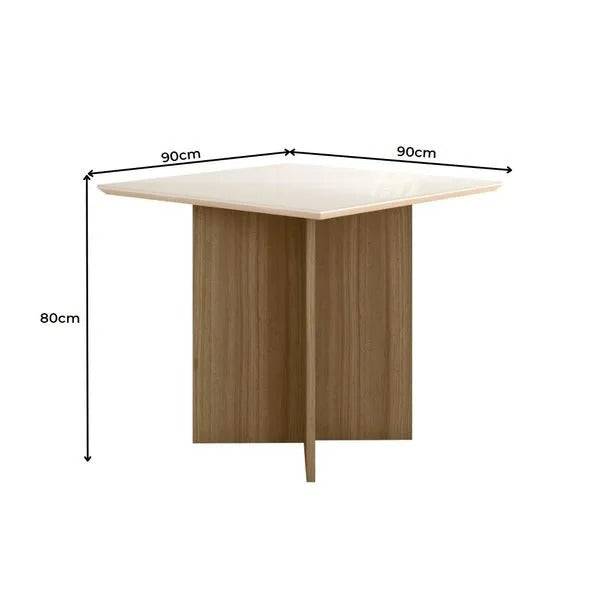 Conjunto de Mesa Helo Poliman com 4 Cadeiras Karlas