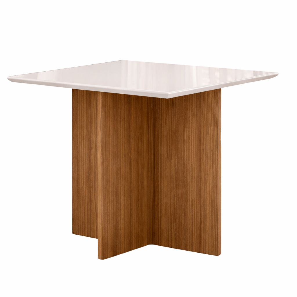 Conjunto Mesa de Jantar 90cm Quadrada Helo Com 4 Cadeiras Linea Poliman