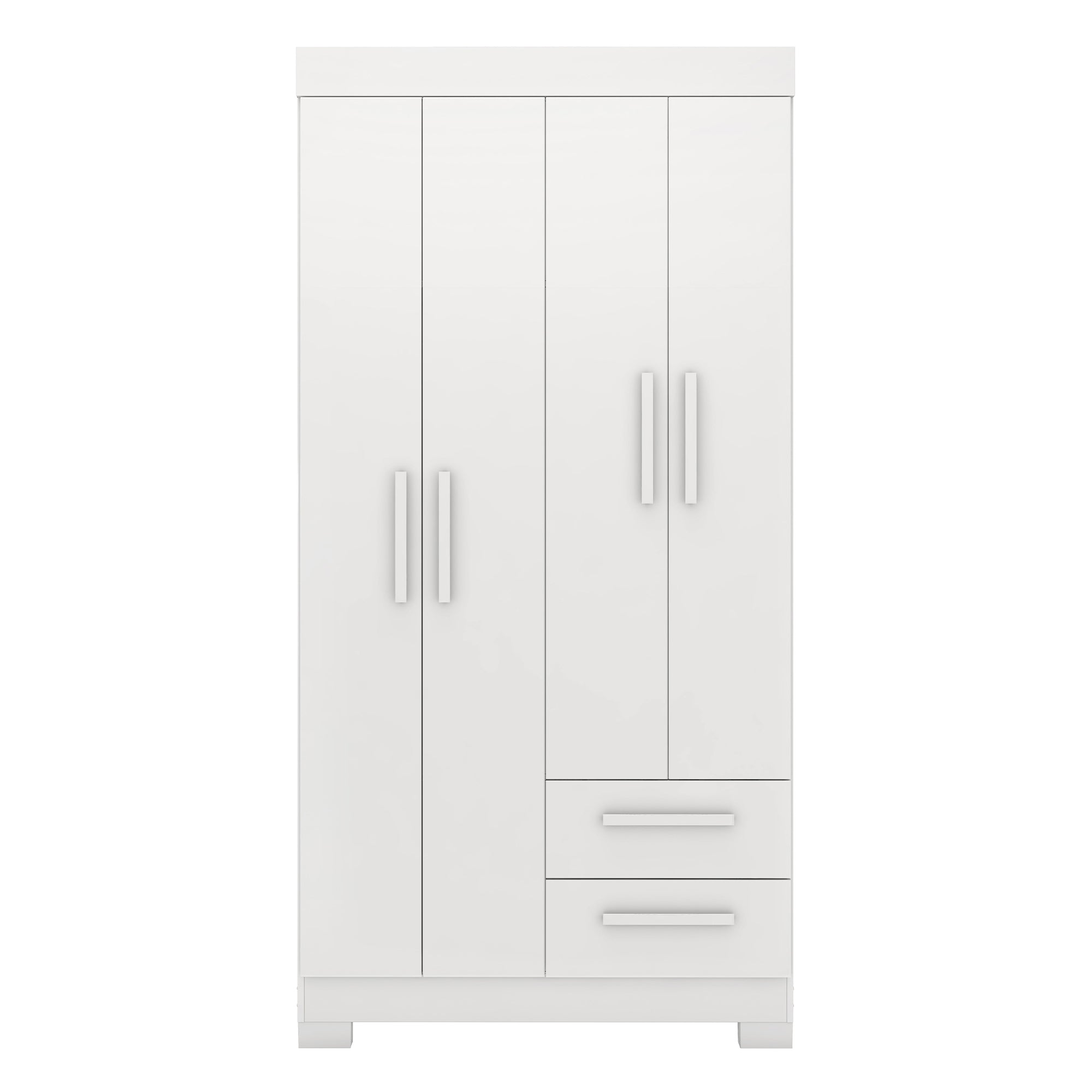 Guarda-Roupa Solteiro 4 Portas 2 Gavetas Nt6010 Notável Móveis