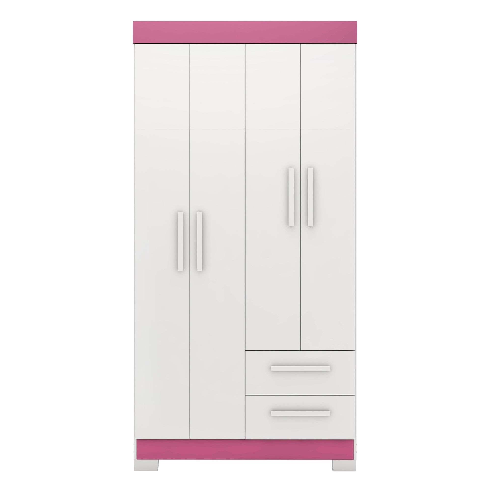 Guarda-Roupa Solteiro 4 Portas 2 Gavetas Nt6010 Notável Móveis