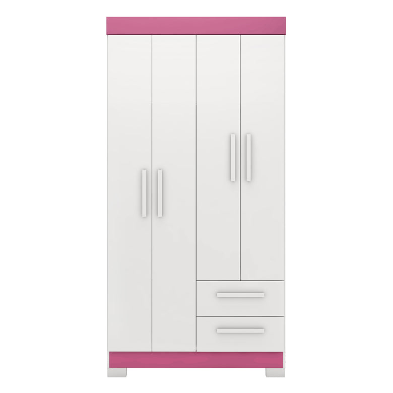 Guarda-Roupa Solteiro 4 Portas 2 Gavetas Nt6010 Notável Móveis