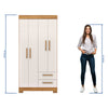 Guarda-Roupa Solteiro 4 Portas 2 Gavetas Nt6010 Notável Móveis