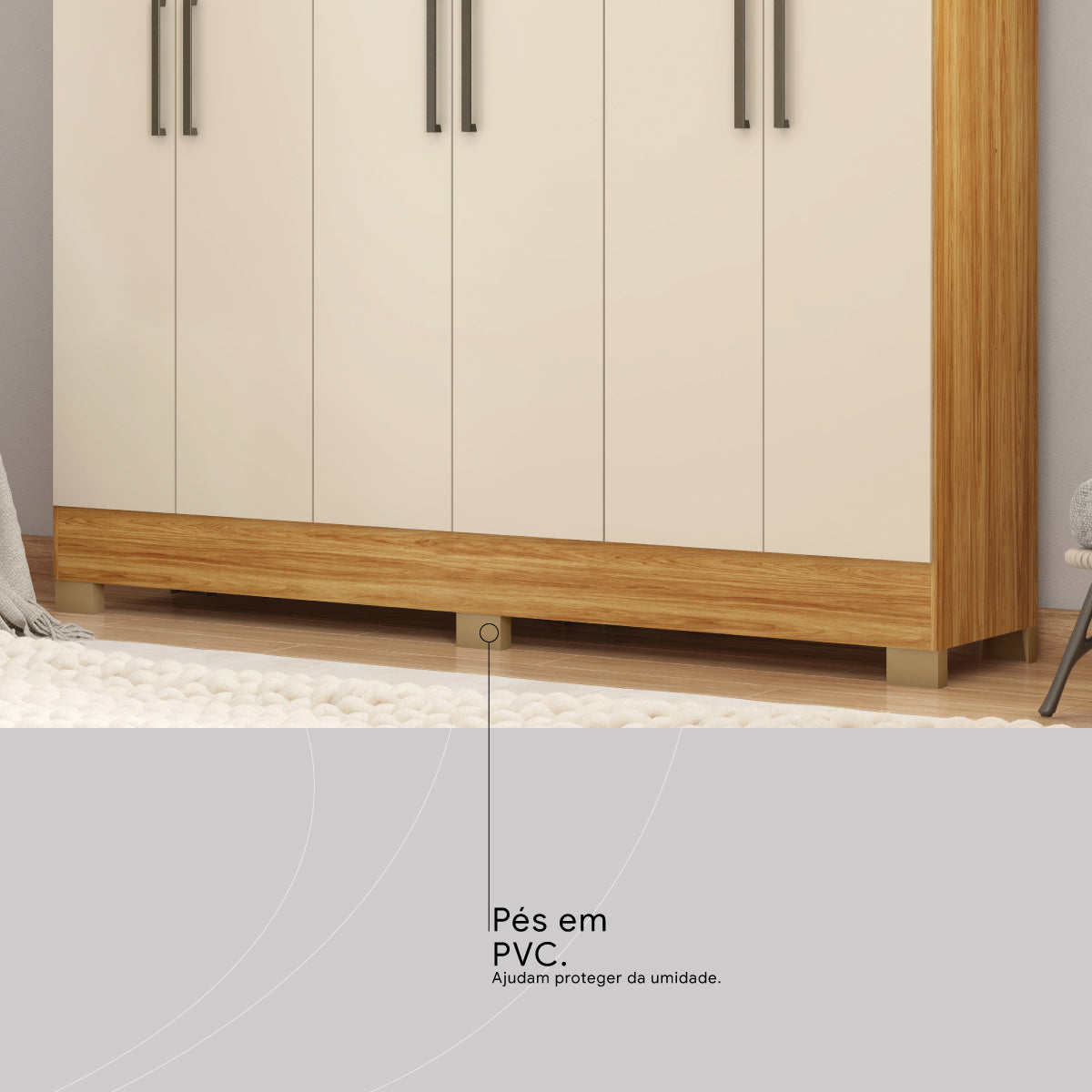 Guarda-Roupas Casal 6 Portas Prático Demóbile