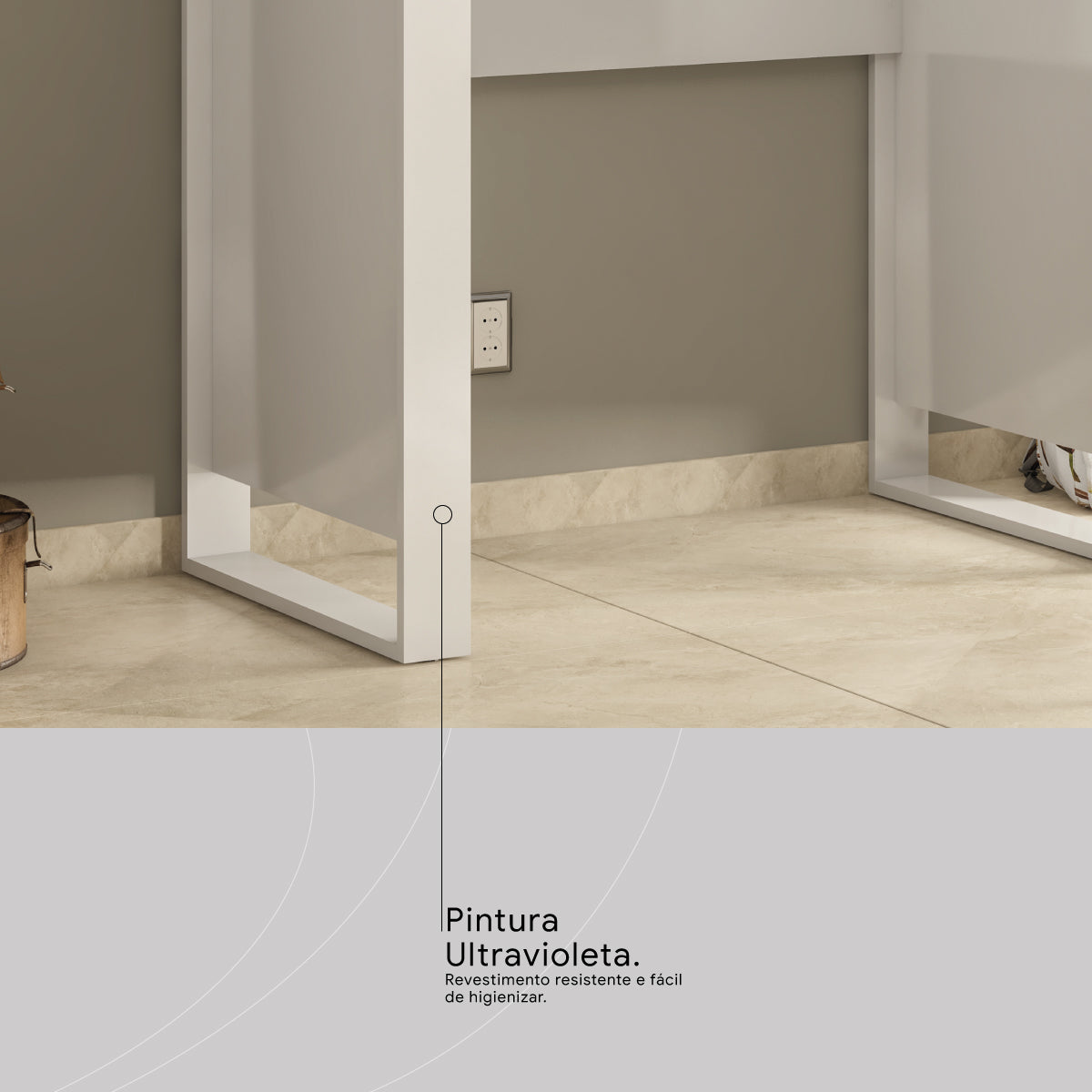 Escrivaninha com 1 porta e 1 Gaveta Morada Demóbile