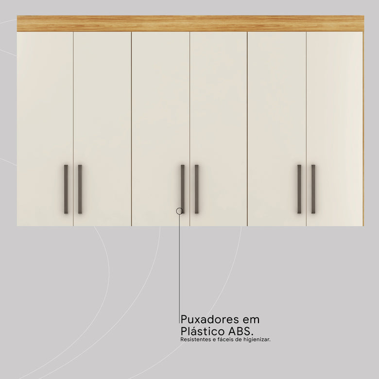 Guarda-Roupas Casal 6 Portas Prático Demóbile