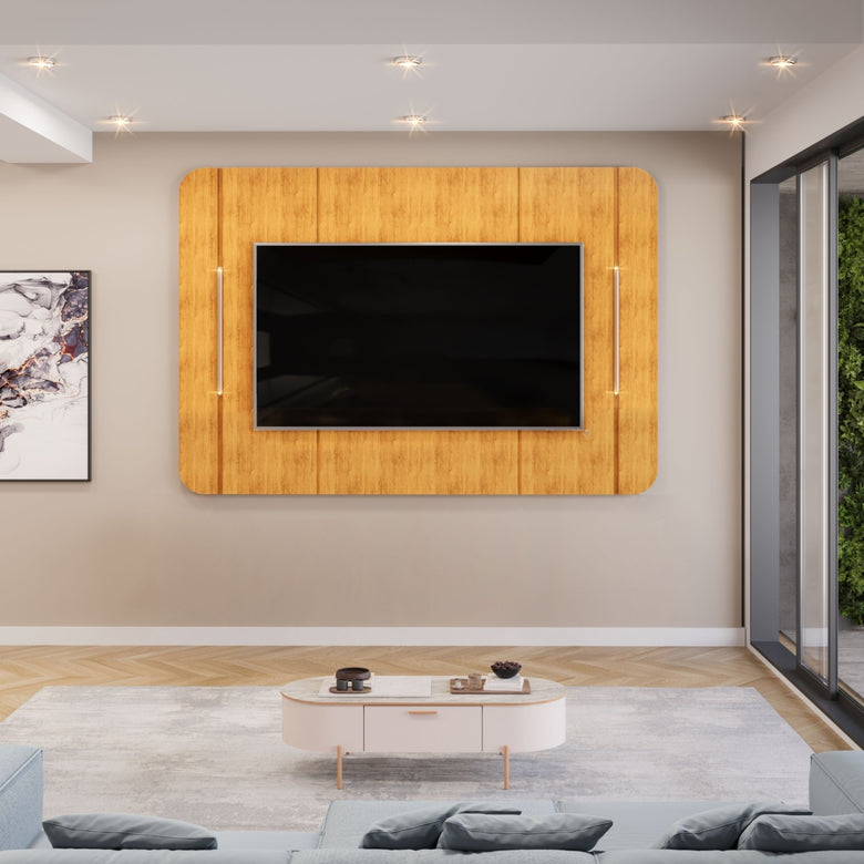 Painel Para TV até 65" MDF Luminárias de LED Adele DJ Móveis