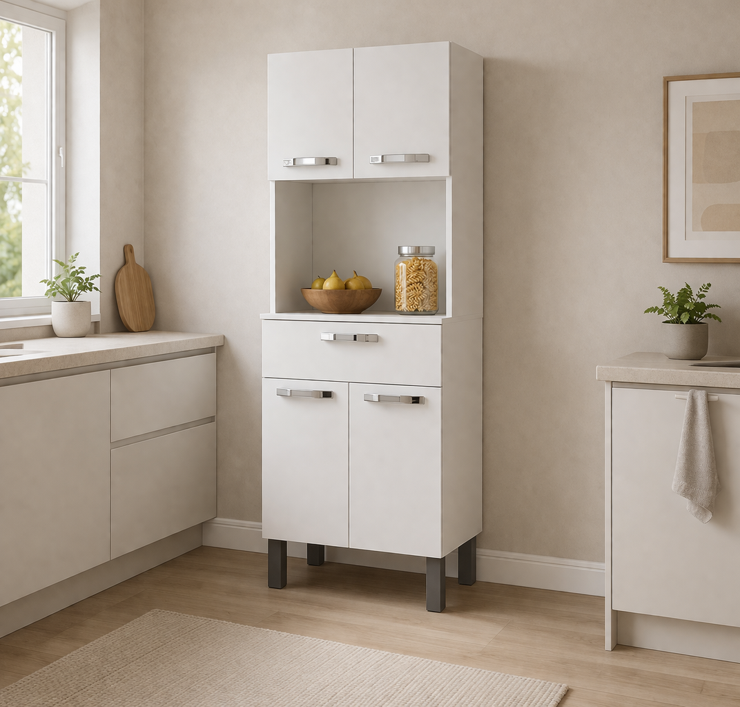 Armário de Cozinha Paneleiro 4 Portas 1 Gaveta Balli Fiorello - BRANCO