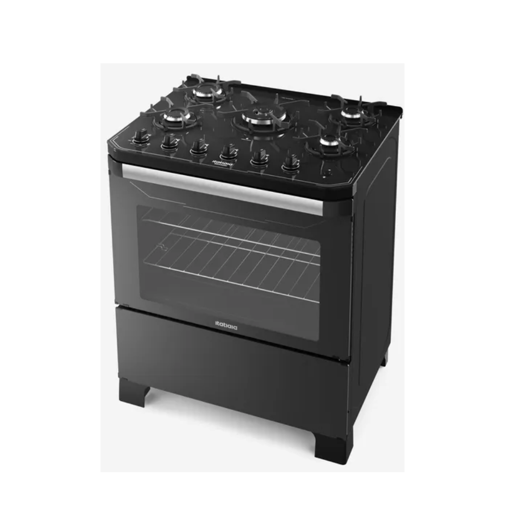 Fogão  5 Bocas Automático Itamaster Itatiaia - PRETO