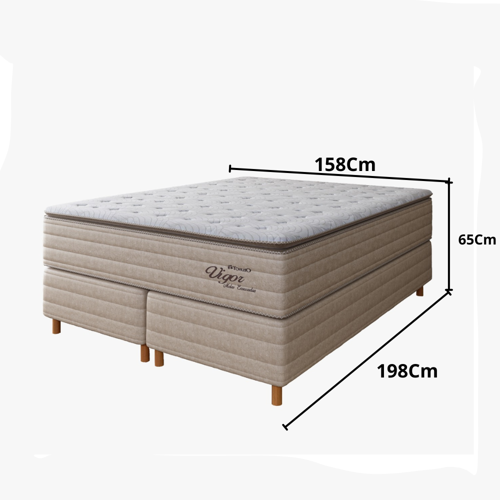 Conjunto Box Queen 158x198 Vigor Topazio