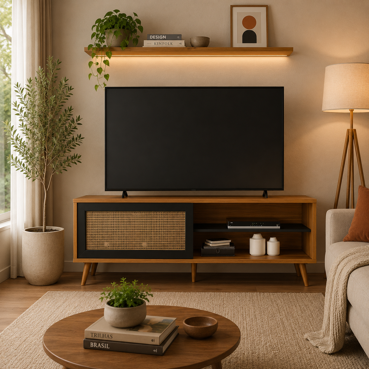 Rack Para Tv Até 60" NT1175 Notável - FREIJO/PRETO
