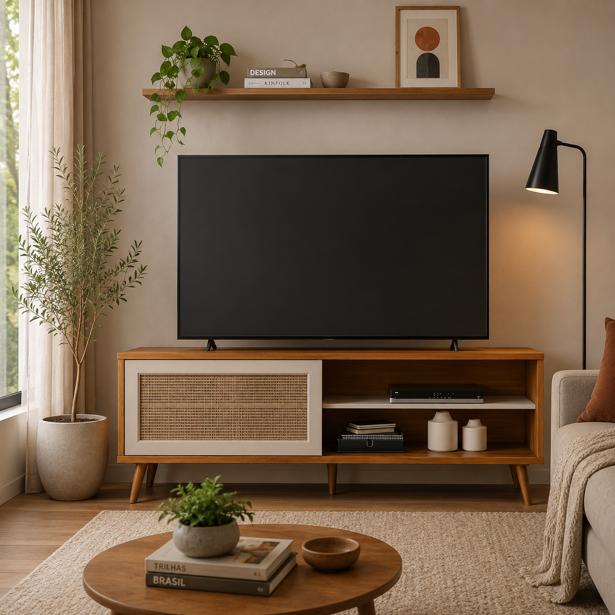 Rack Para Tv Até 60" NT1175 Notável - FREIJO/OFFWHITE