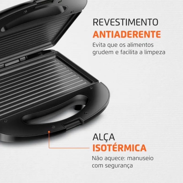 Sanduicheira/Grill Mondial S-20 750W