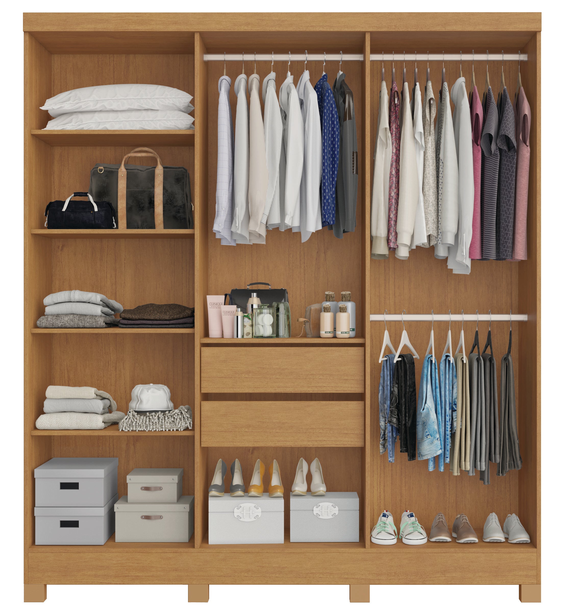 Guarda Roupa Casal 6 Portas 2 Gavetas Sergipe Bianchi