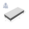 Base Box Solteiro 88x188x30 Ortobom em Camurça