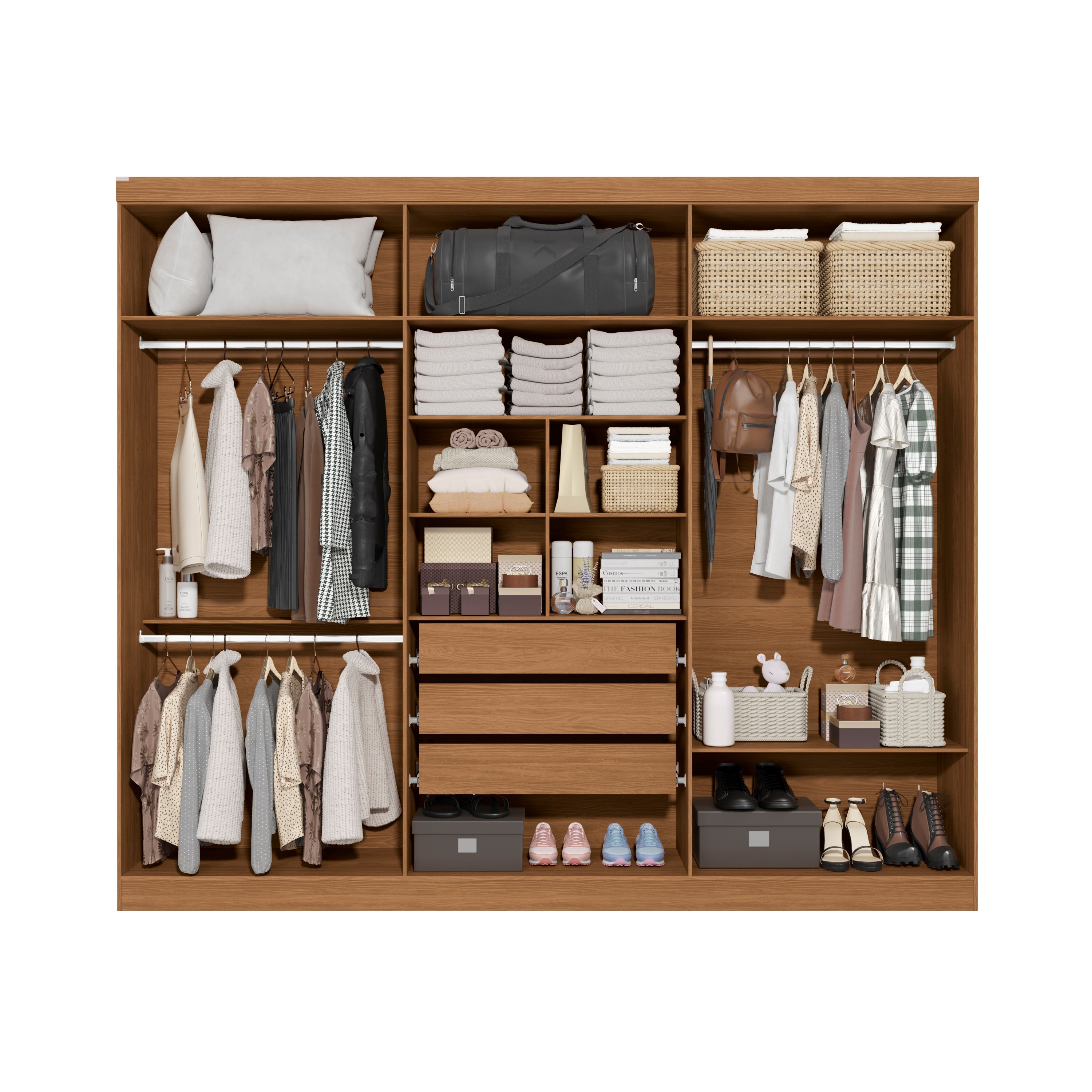 Guarda-Roupa Casal 6 Portas e 3 Gavetas T580 Kappesberg