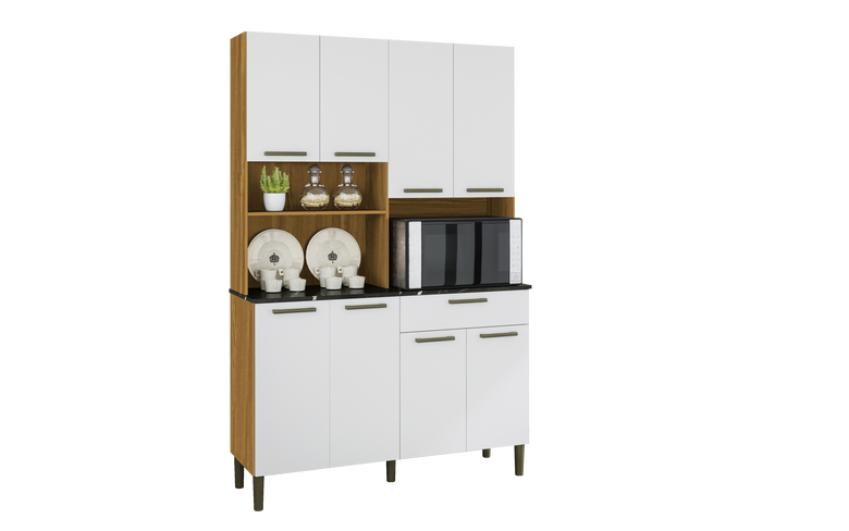 Cozinha Compacta 8 Portas 1 Gaveta Tannat Ronipa