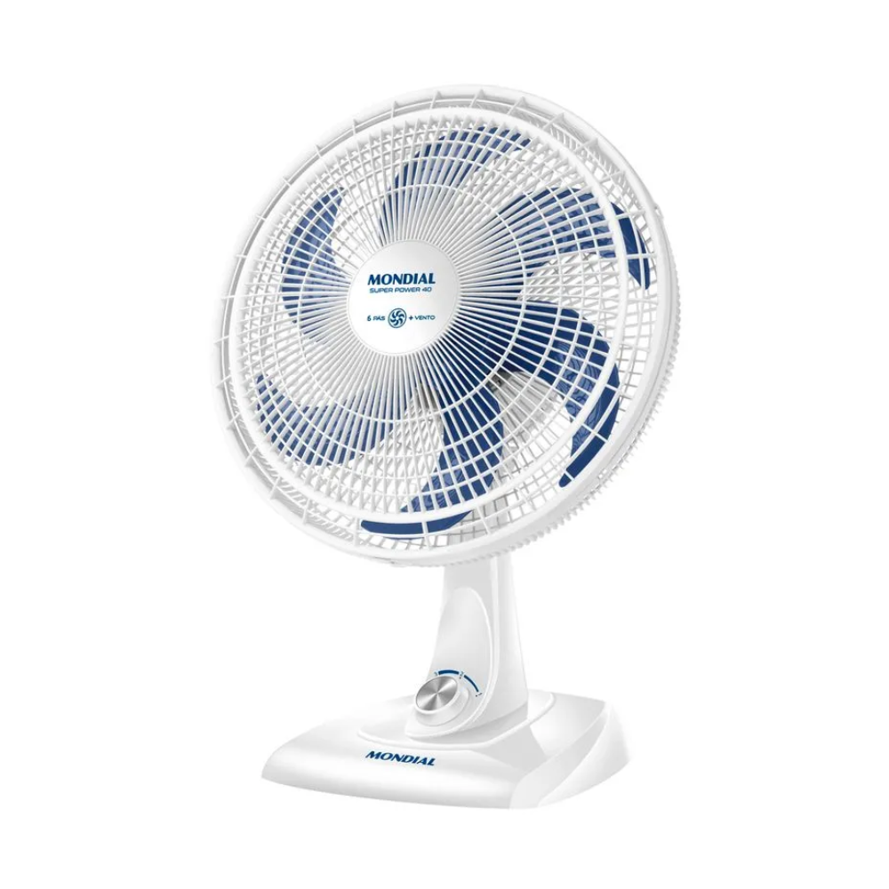 Ventilador de Mesa Mondial VSP-40-W 40cm 6 Pás - BRANCO