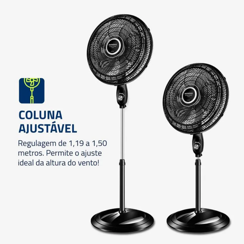 Ventilador de Coluna Mondial VTX-50C 50cm 8 Pás