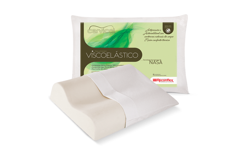 Travesseiro Visco Cervical Firme Reconflex - BRANCO