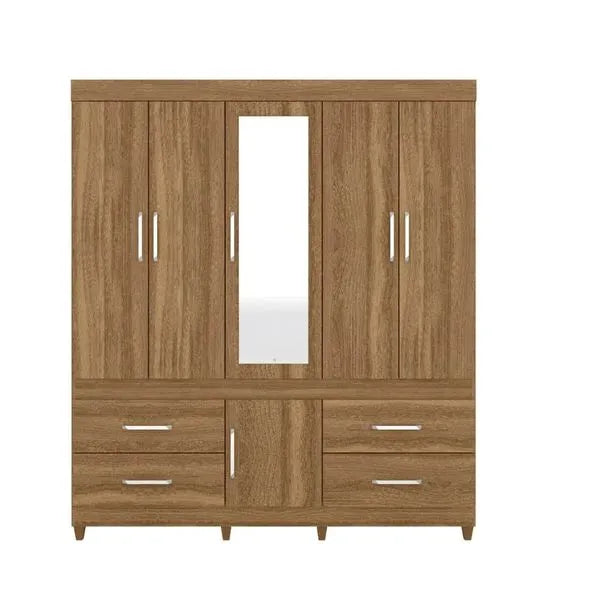 Guarda Roupa Casal 6 Portas 4 Gavetas Guarujá Demóbile - AMENDOLA TOUCH