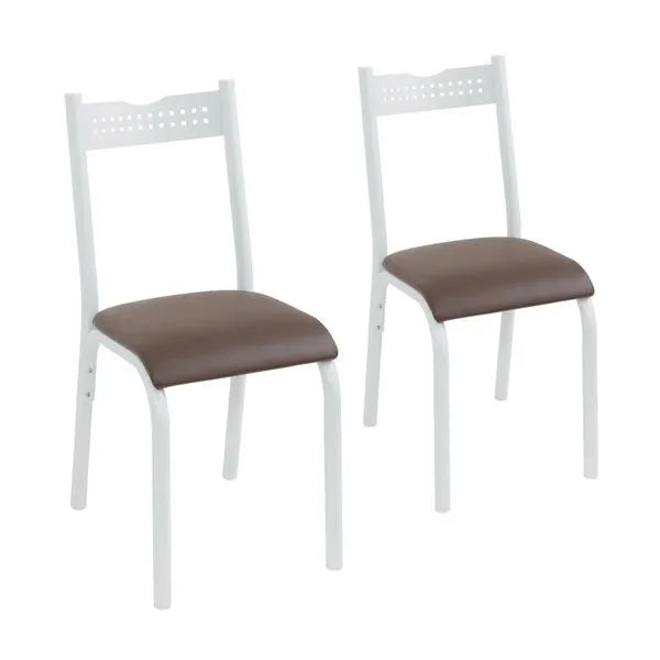 Conjunto de 2 Cadeiras Tubular Ciplafe - BRANCO