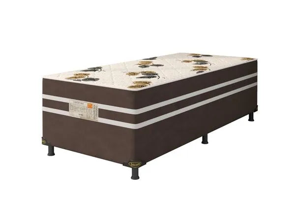 Cama Box Solteiro Conjugada 88x53  Confort Max  Bacetto - MARROM