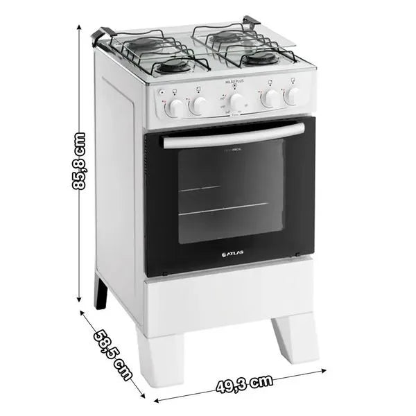 Fogão 4 Bocas  Automático Milão Plus  Atlas