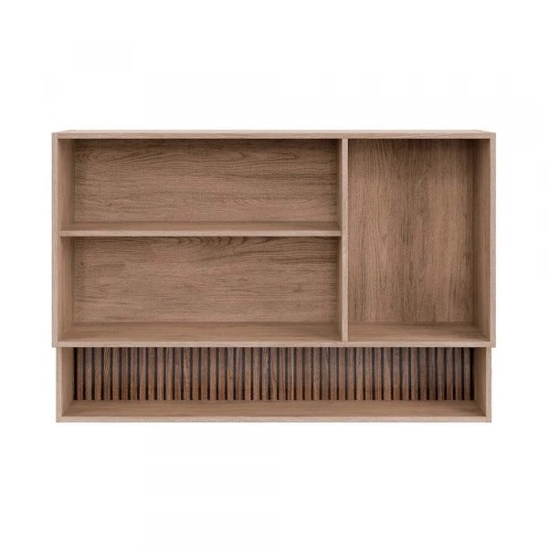 Armário Aéreo Avelã 120cm 3 Portas com Nicho Telasul