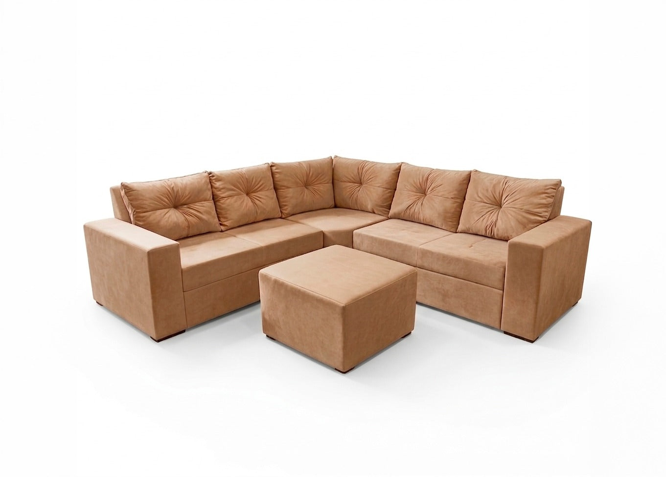 Conjunto Estofado de Canto Su Inca SMS Estofados - CARAMELO  INCA