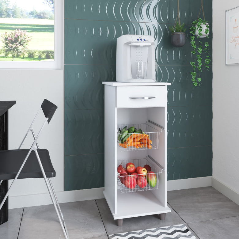 Kit com 2 Fruteiras com Cestos e 1 Gaveta Régia Fiorello