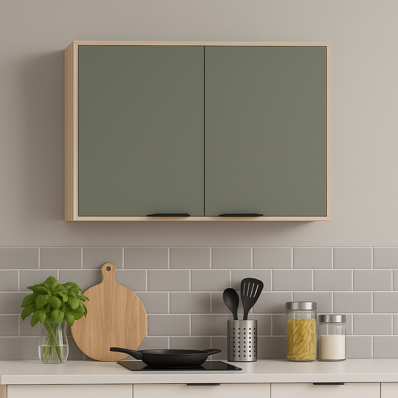 Armário Aéreo 80cm 2 Portas Firenze Demóbile