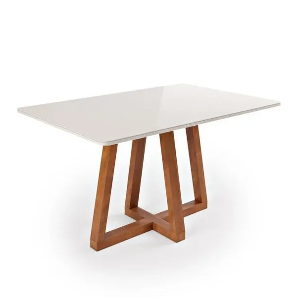 Mesa de Jantar 120x90 4 Lugares Livia Sonetto Móveis - OFF WHITE