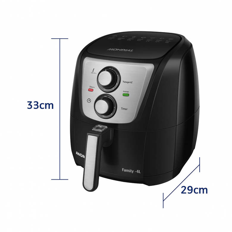 Fritadeira Elétrica Air Fryer Mondial 4 Litros AFN-40-TBI