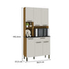 Cozinha Compacta  6 Portas 1 Gaveta Tannat Ronipa