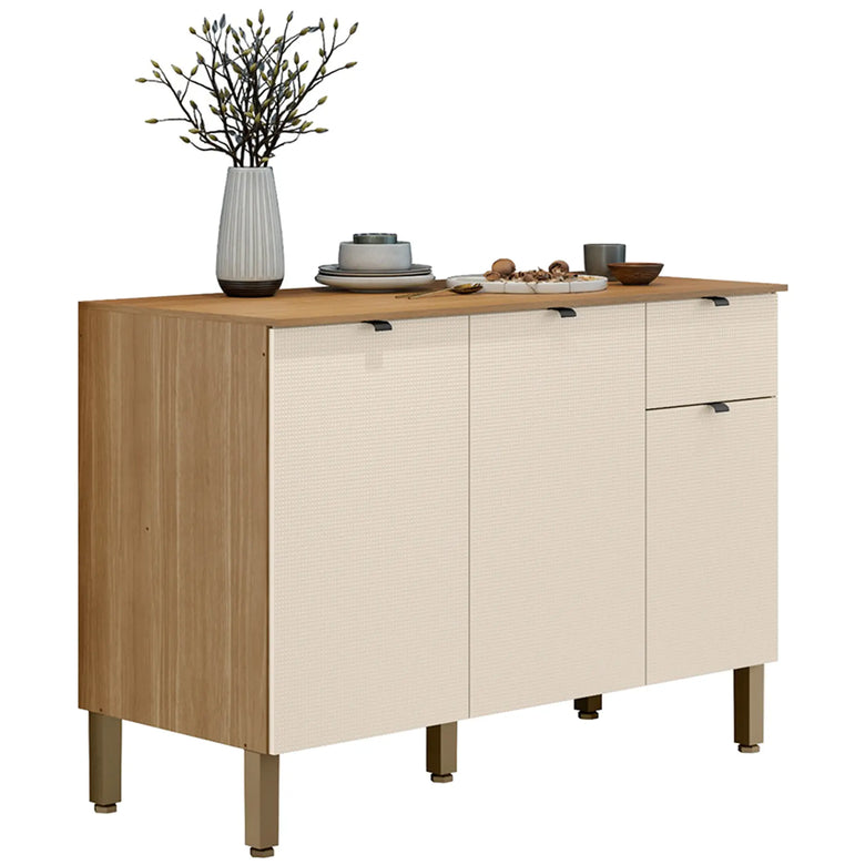 Balcão de Cozinha 3 Portas 1 Gaveta 120cm MDF Vert Plus Kits Paraná